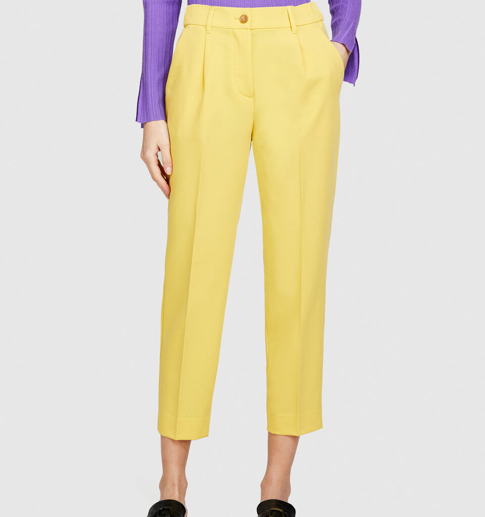 Solid color joggers - women's joggers - Yellow | Sisley image number 4